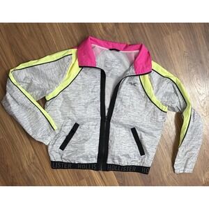 Hollister HCO Women's Large/L Y2K Retro Throwback Track Zip Up Jacket VGC 90's